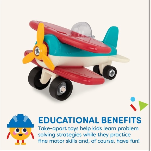 Battat Construction Toy, Plane Play set, Take-Apart Airplane - Picture 4 of 12